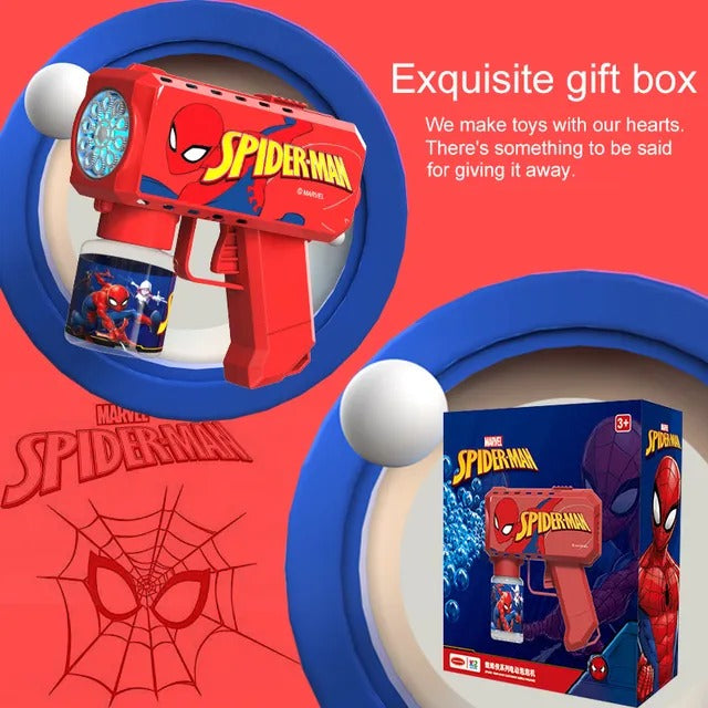 Mesuca Spiderman Bubble Gun With Bubble Liquid 76075