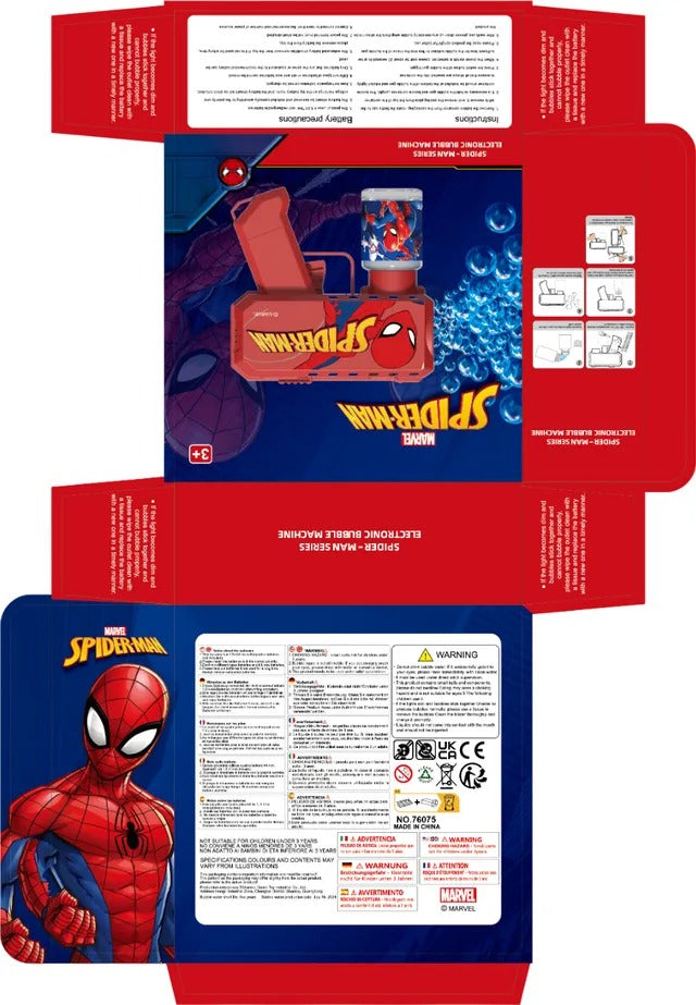 Mesuca Spiderman Bubble Gun With Bubble Liquid 76075