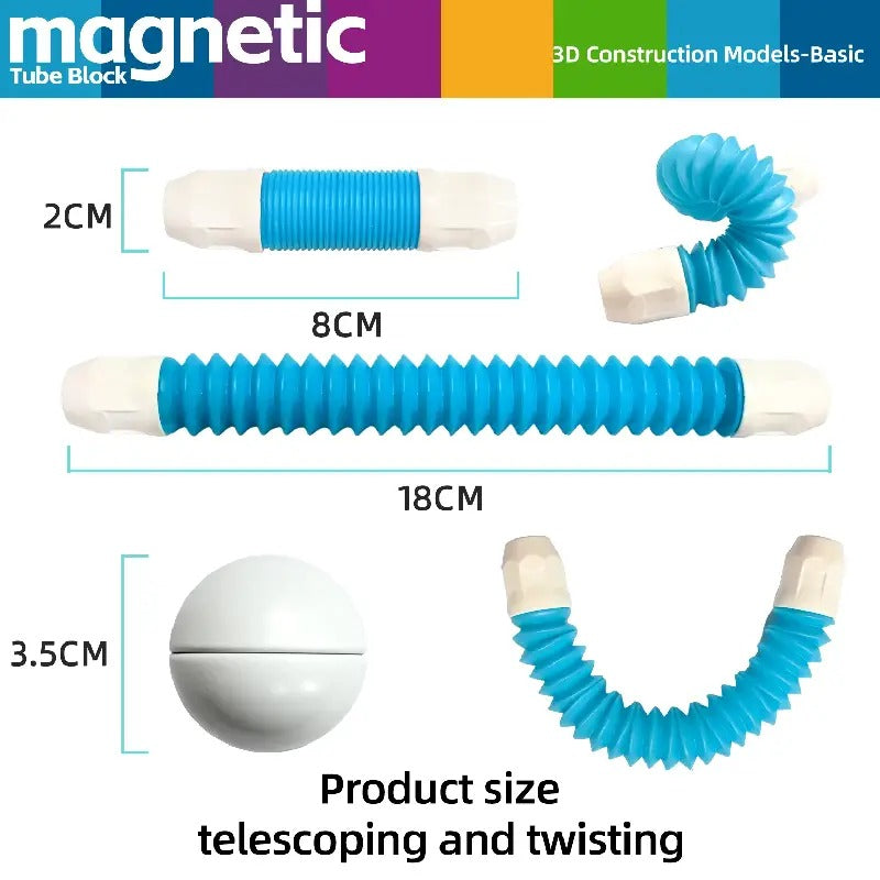 Flexible Magnetic Tube Block 138-Pcs CH1457