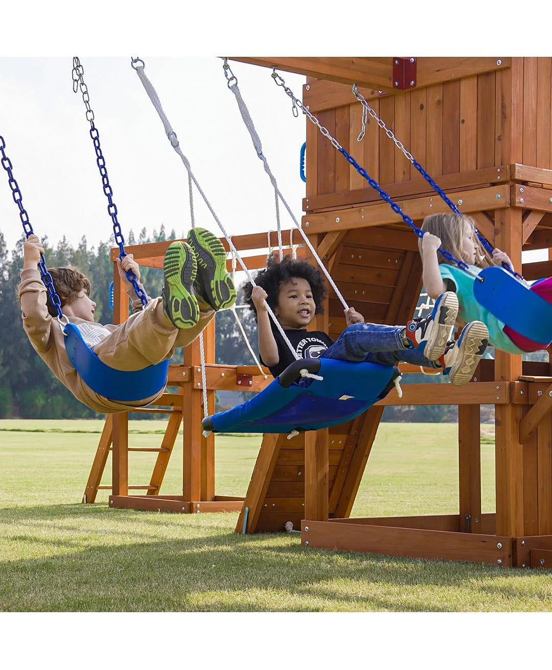 DYNAMIC SPORTS ARABIAN BIGHORN WOODEN SWING SET