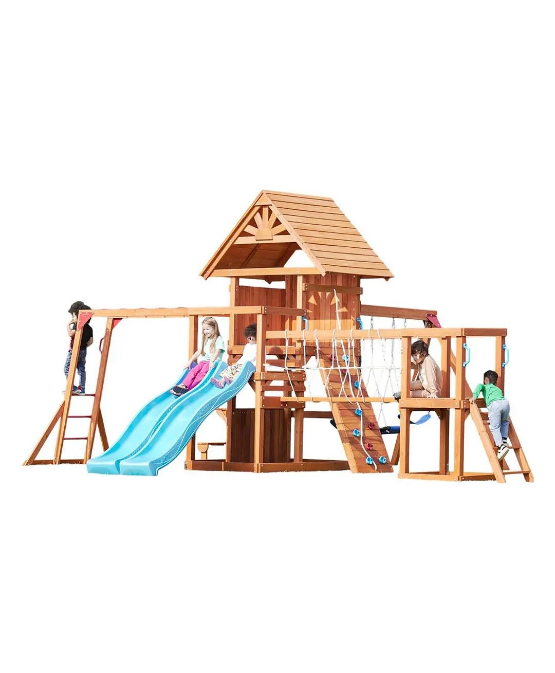 DYNAMIC SPORTS ARABIAN BIGHORN WOODEN SWING SET