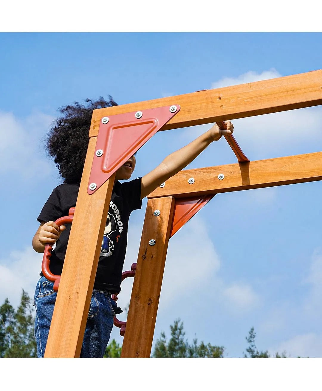 DYNAMIC SPORTS ARABIAN BIGHORN WOODEN SWING SET