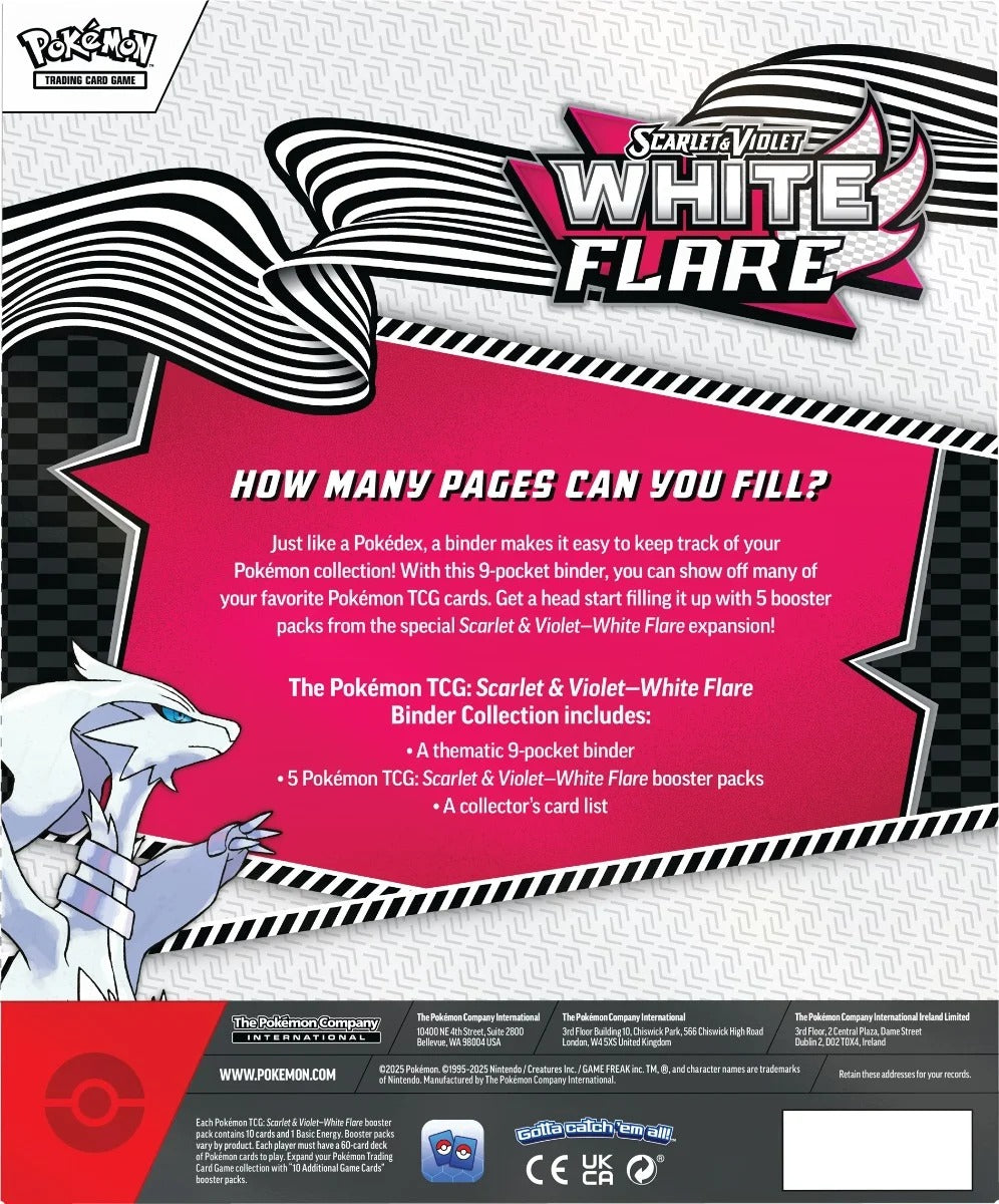 Pokemon TCG Scarlet & Violet 10.5 White Flare Binder Collection Reshiram 10-10039-107 - Colorland Toys
