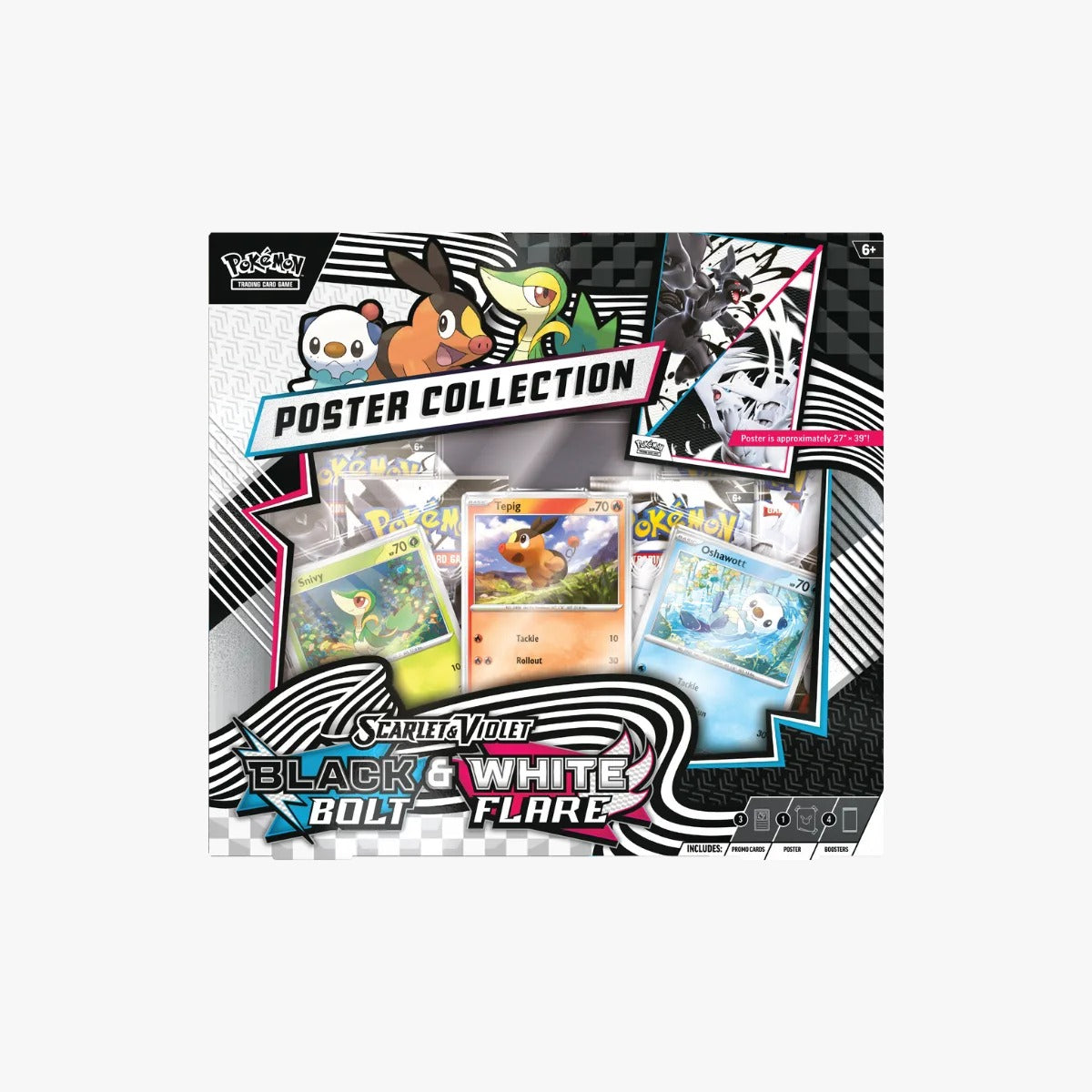Pokemon TCG Scarlet & Violet 10.5 Black Bolt/White Flare Poster Collection 10-10040-101 - Colorland Toys