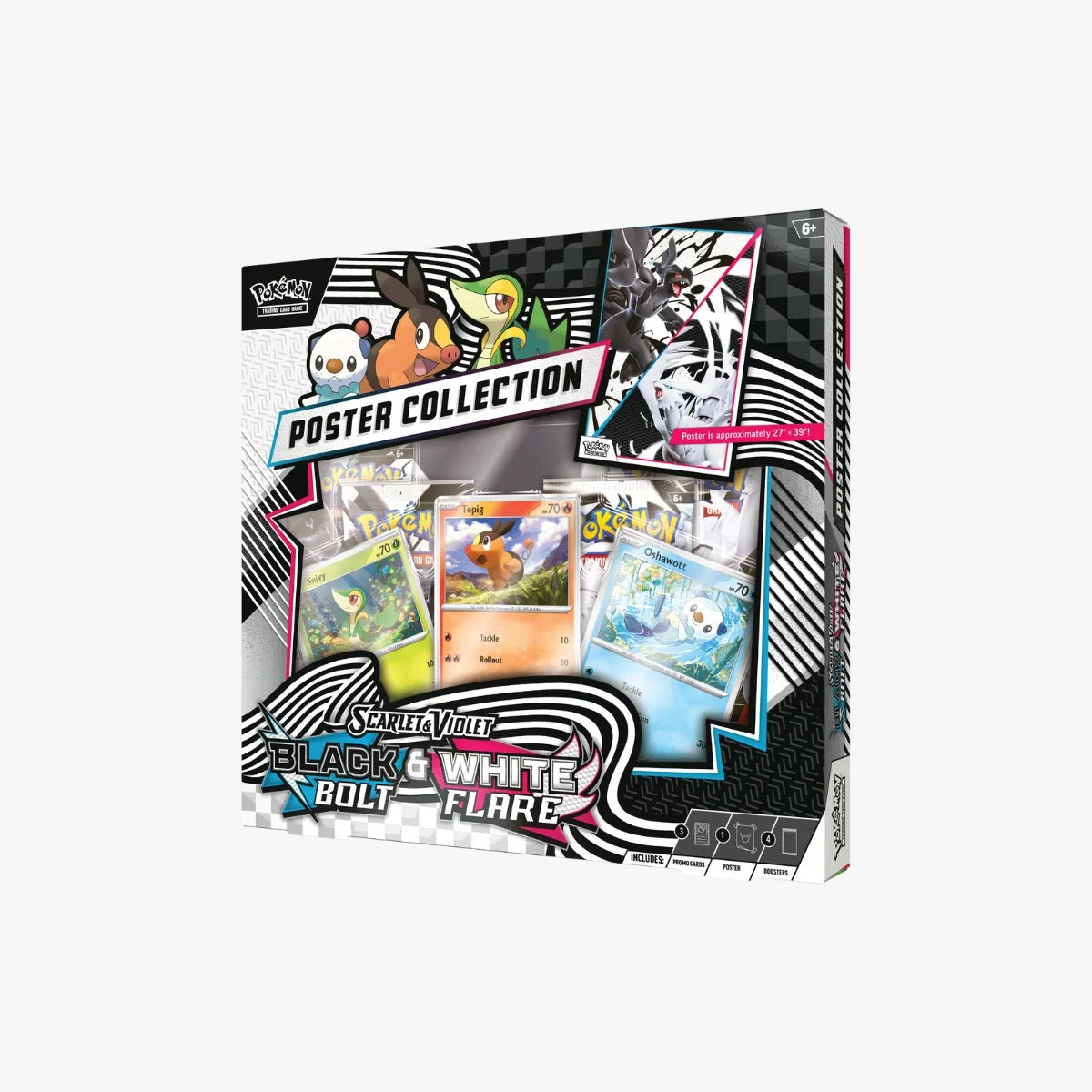 Pokemon TCG Scarlet & Violet 10.5 Black Bolt/White Flare Poster Collection 10-10040-101 - Colorland Toys