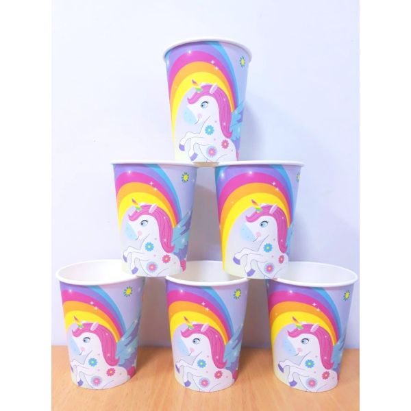 Unicorn 9oz Paper Cups 6 Pcs - Colorland Toys