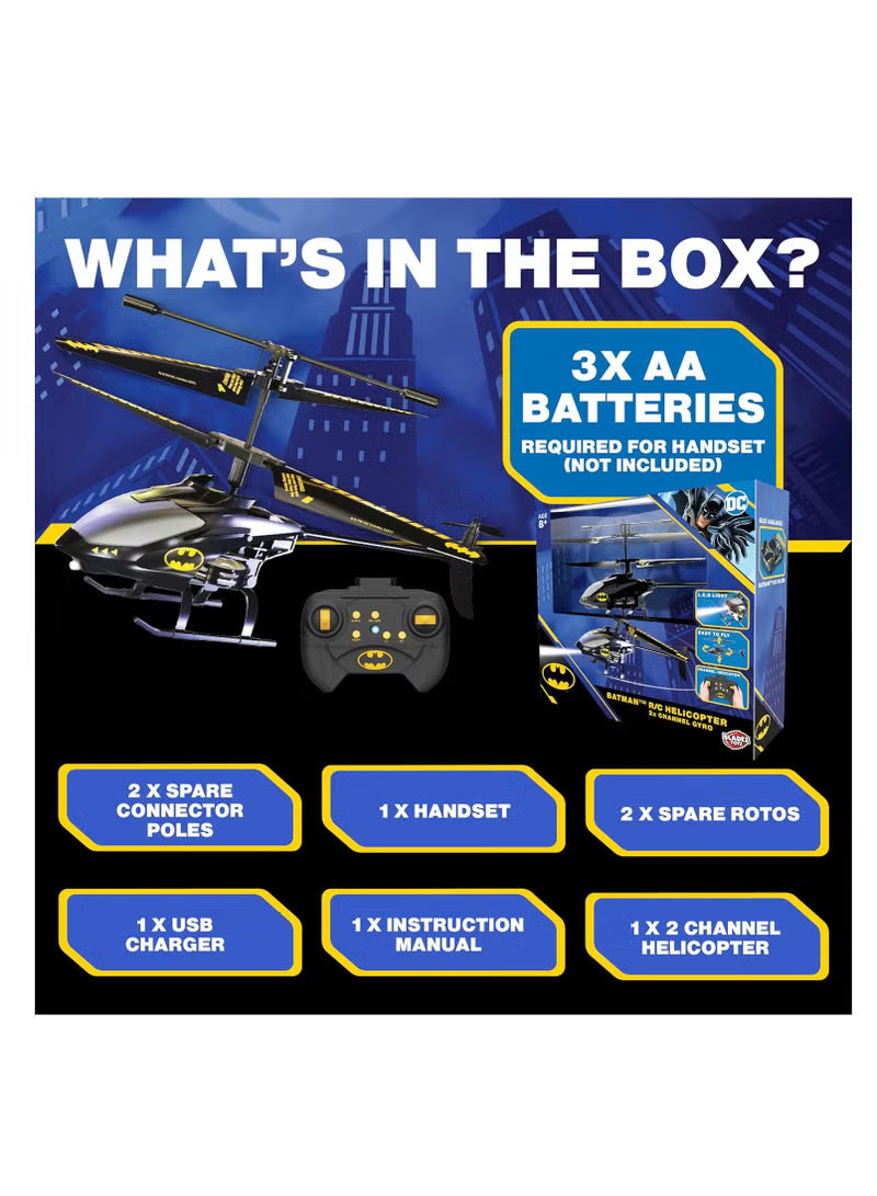 DC Batman RC Gyro 2-Channel Batman helicopter BTDC H01 — image 4