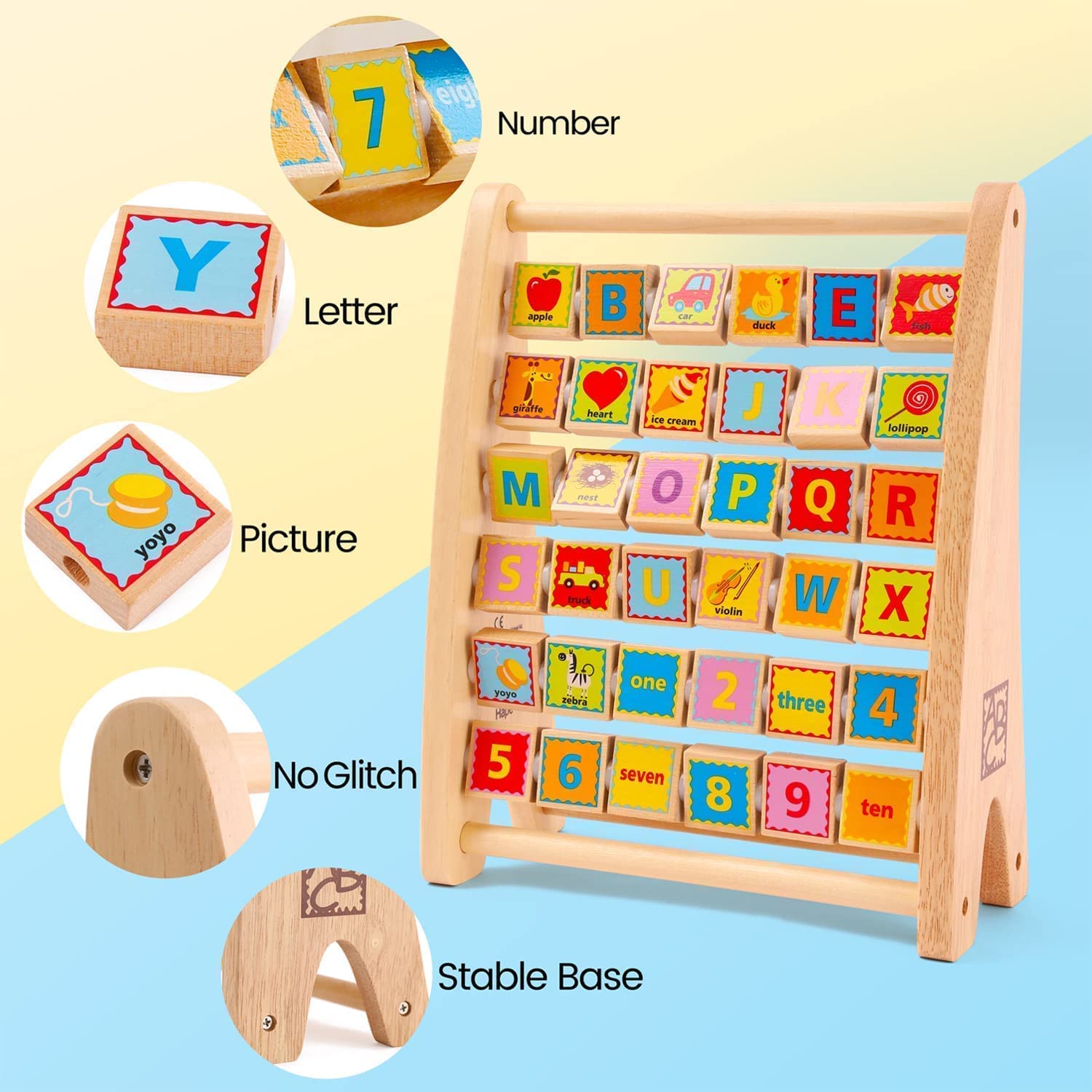 Hape Alphabet Abacus E1002 - Colorland Toys