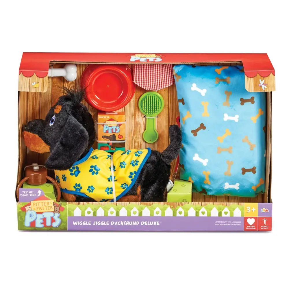 ADDO Wiggle Jiggle Dachshund Deluxe – Interactive Plush Puppy - Colorland Toys