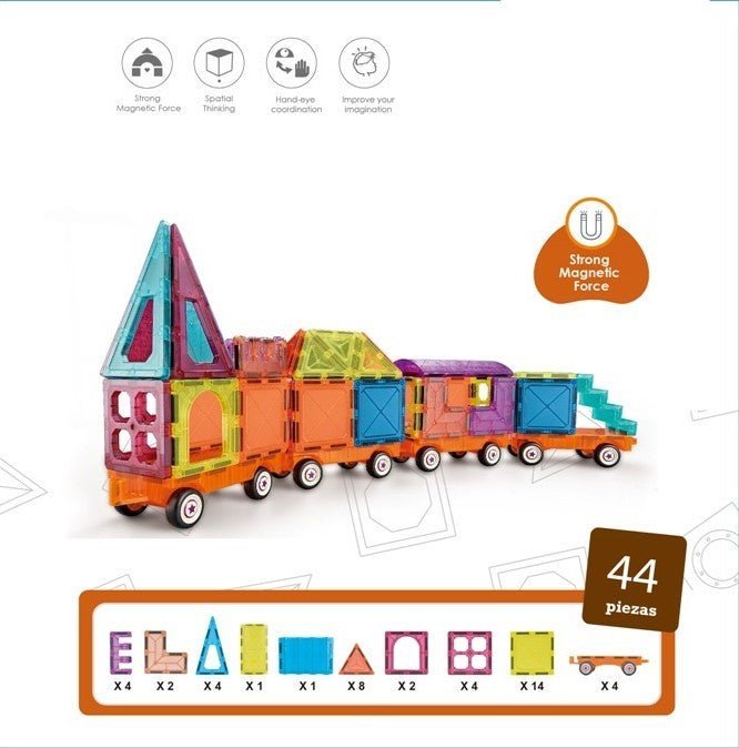 مكعبات بناء مغناطيسية من AIG، 44 قطعة CH1134 — image 1