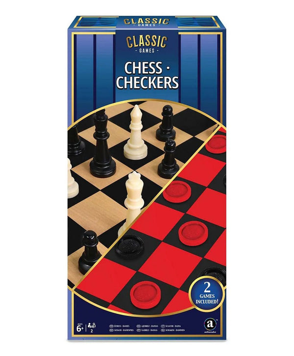 Ambassador Classic Games 2 In 1 Chess Checkers ST2305
