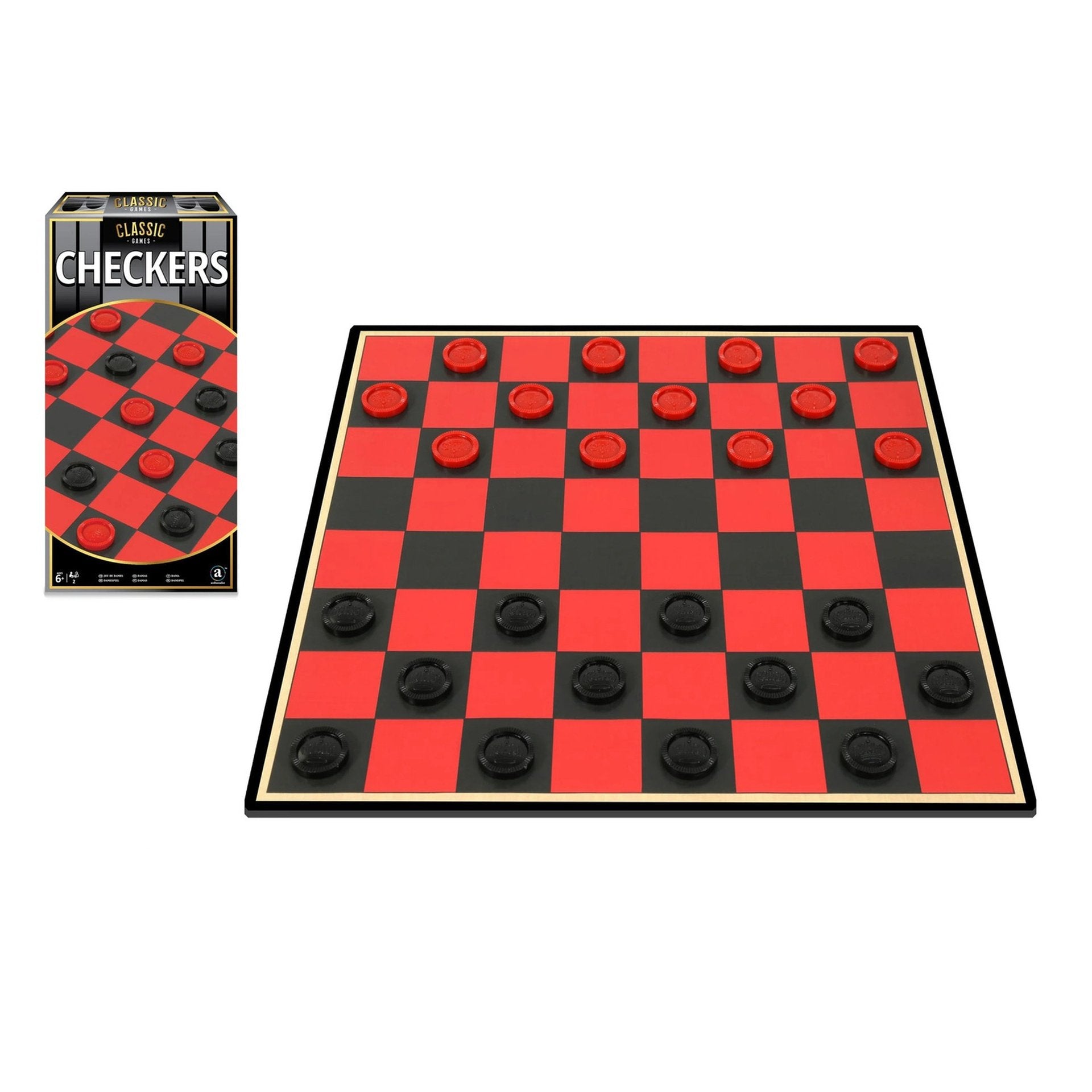 Ambassador Classic Games Checkers ST2103 - Colorland Toys