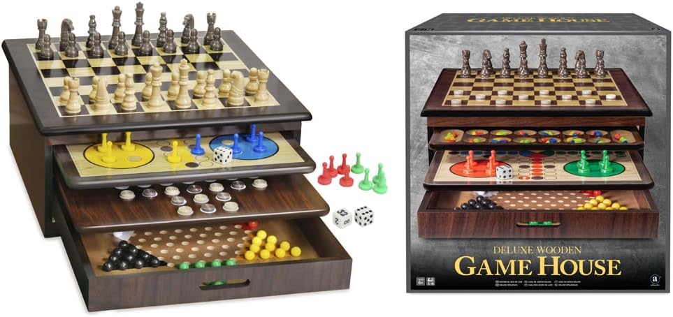 Ambassador Craftsman Deluxe Wooden Game House GF033 - Colorland Toys