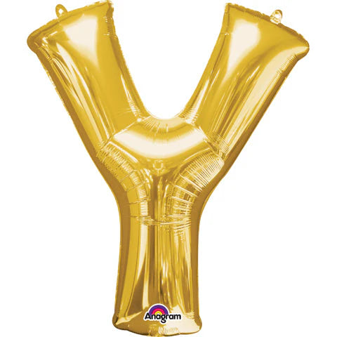 Anagram Supershape Balloons - Gold Letter Y 34inch 32998