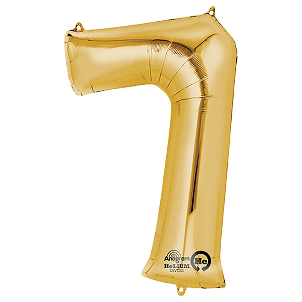 Anagram Supershape Balloons Gold - Number 7 35inch 28256