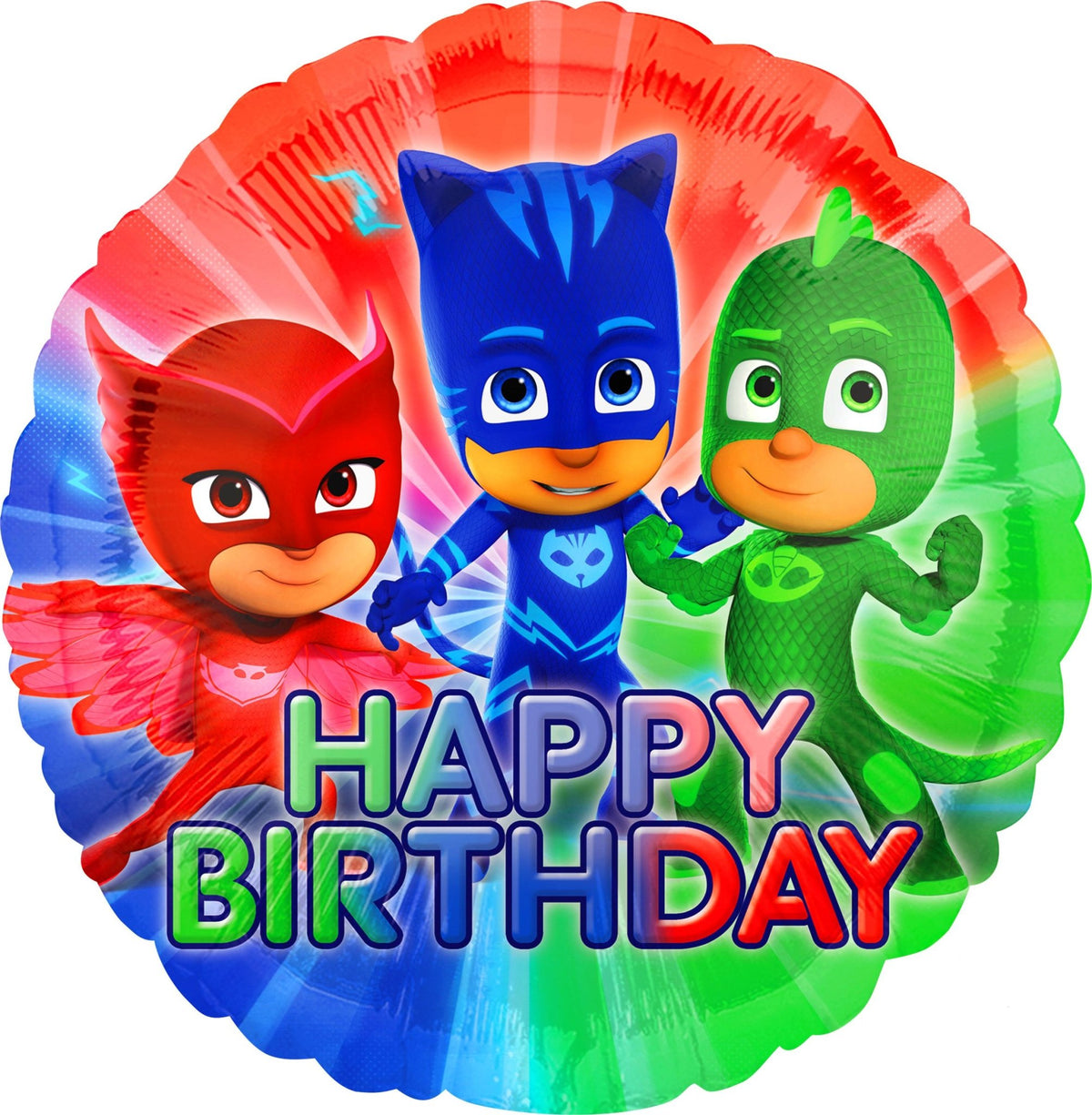 Anagram Standard Happy Birthday Balloon - PJ Masks 17in 34673 — image 1
