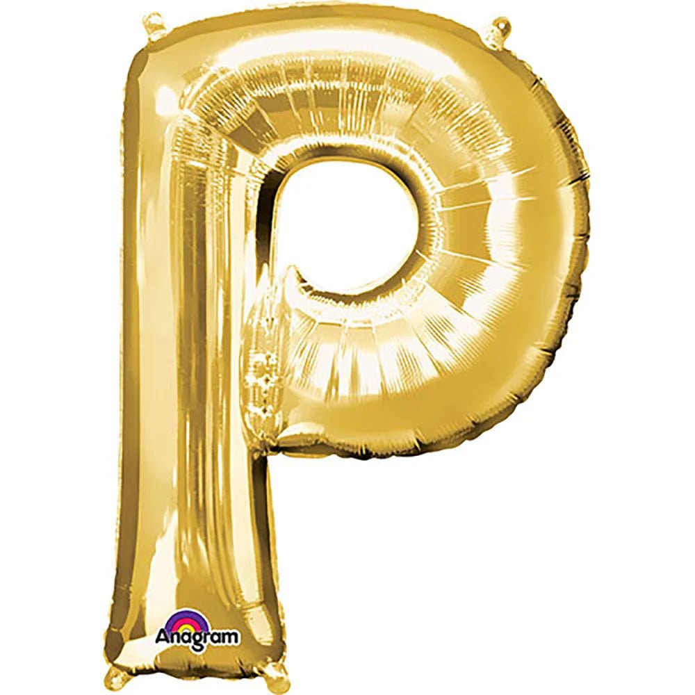 Anagram Supershape Balloons Gold - Letter P 32inch 32978 - Colorland Toys