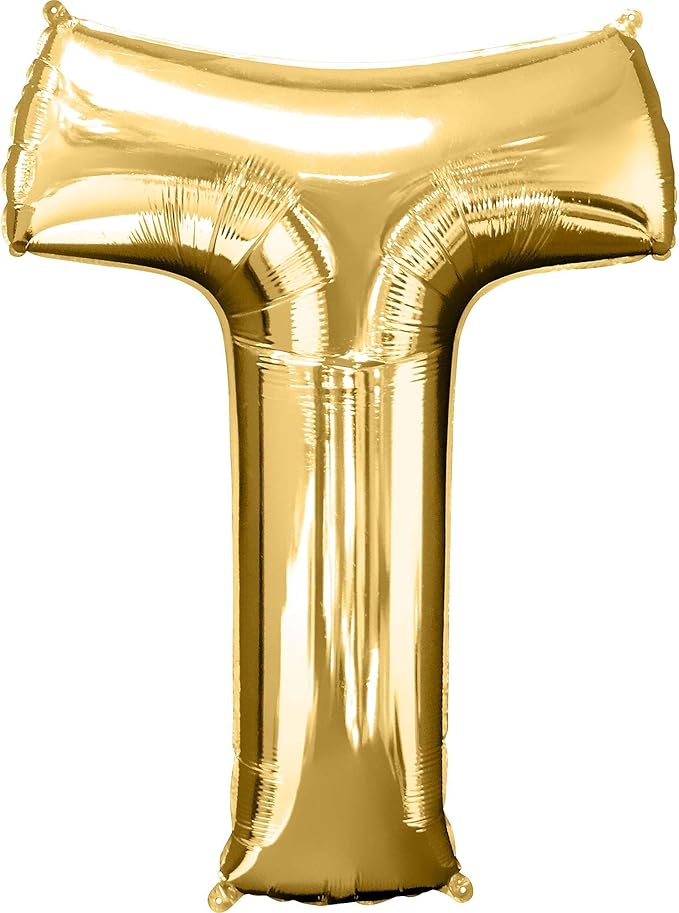 Anagram Supershape Balloons Gold - Letter T 32inch 32986 - Colorland Toys
