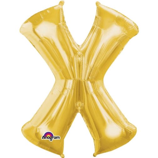 Anagram Supershape Balloons - Gold Letter X 35inch 32996 - Colorland Toys