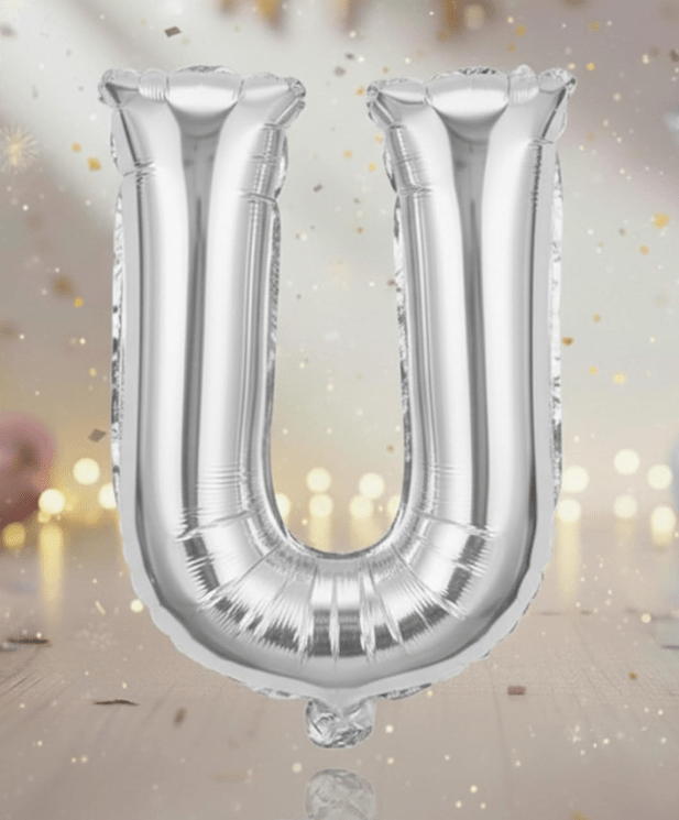 Anagram Supershape Balloons Silver - Letter U 33inch 32987 — image 1