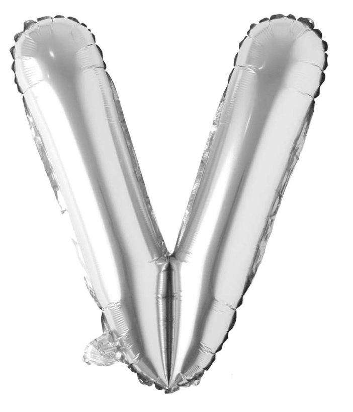 Anagram Supershape Balloons Silver - Letter V 32inch 32989 — image 1