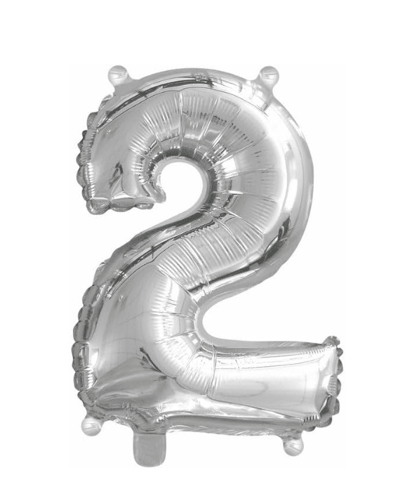 Anagram Supershape Balloons Silver - Number 2 33inch 27982 — image 1