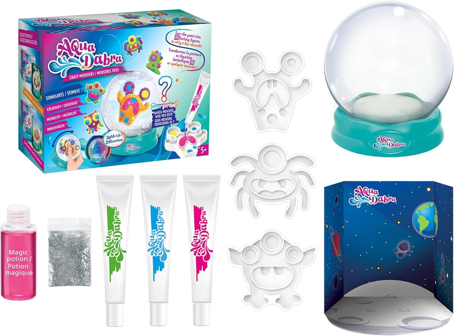 AquaDabra Crazy Monsters Water Globe 323 - 24 - Colorland Toys