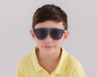 Atom Kids Polarized Round Sunglasses 100% UV 400 Protection - Black & Yellow AK4-3