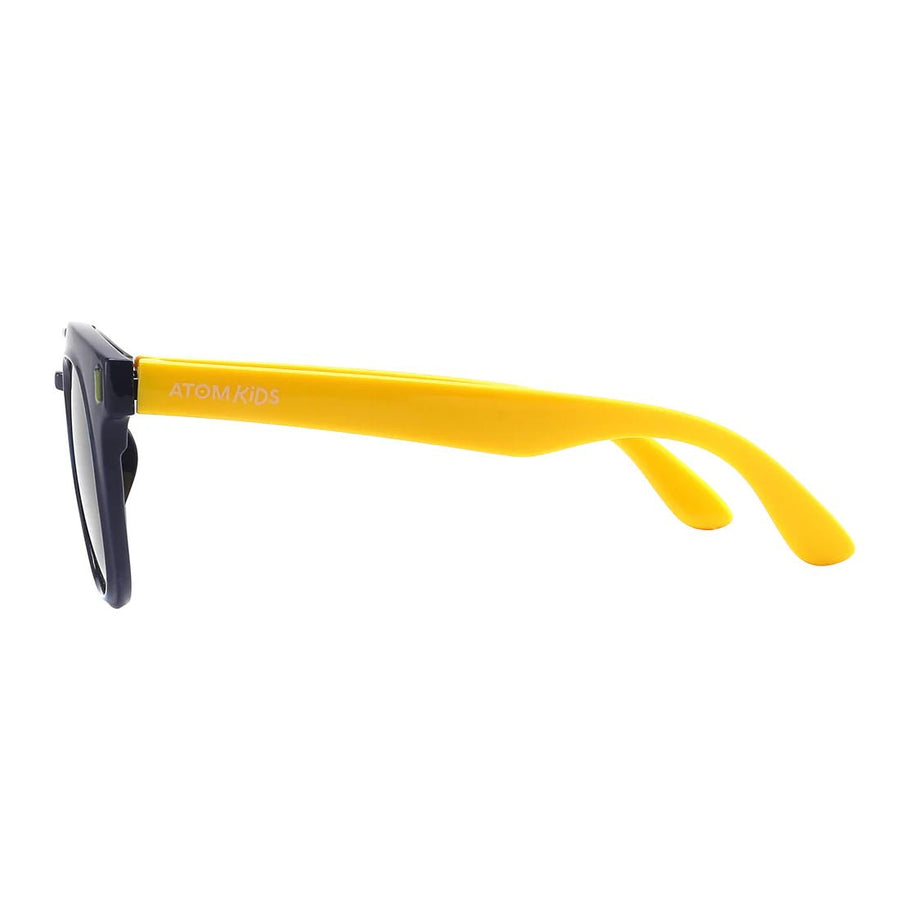 Atom Kids Polarized Round Sunglasses 100% UV 400 Protection - Black & Yellow AK4-3 — image 3
