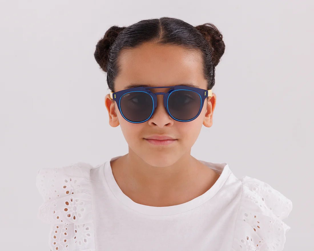 Atom Kids Polarized Round Sunglasses 100% UV 400 Protection - Black & Yellow AK4-3 — image 4