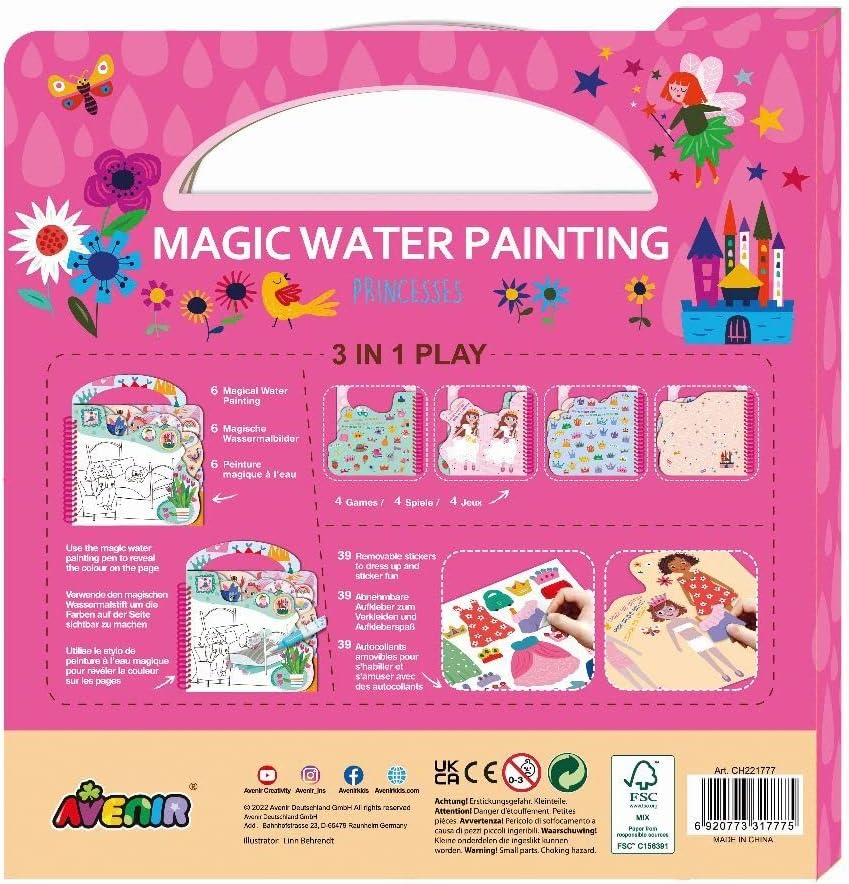 Avenir Magic Water Painting Princesses AVCH221777 - Colorland Toys