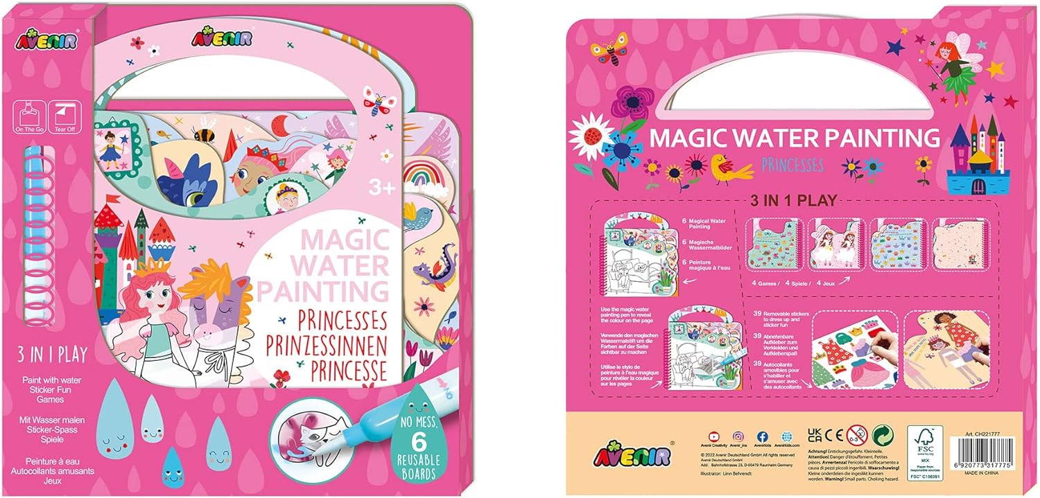 Avenir Magic Water Painting Princesses AVCH221777 - Colorland Toys