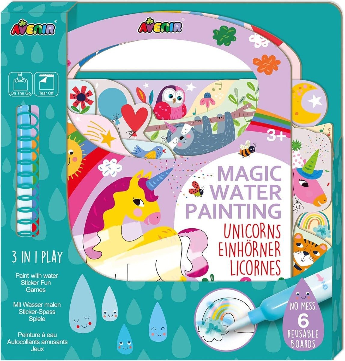 Avenir Magic Water Painting Unicorns AVCH221778 - Colorland Toys