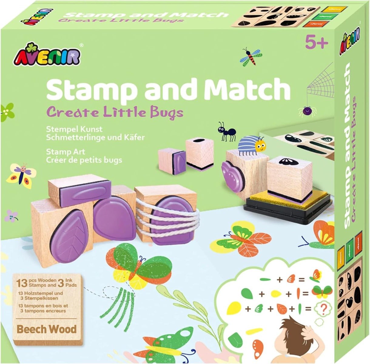 Avenir - Stamp & Match - Create Little Bugs AVCH201764 - Colorland Toys