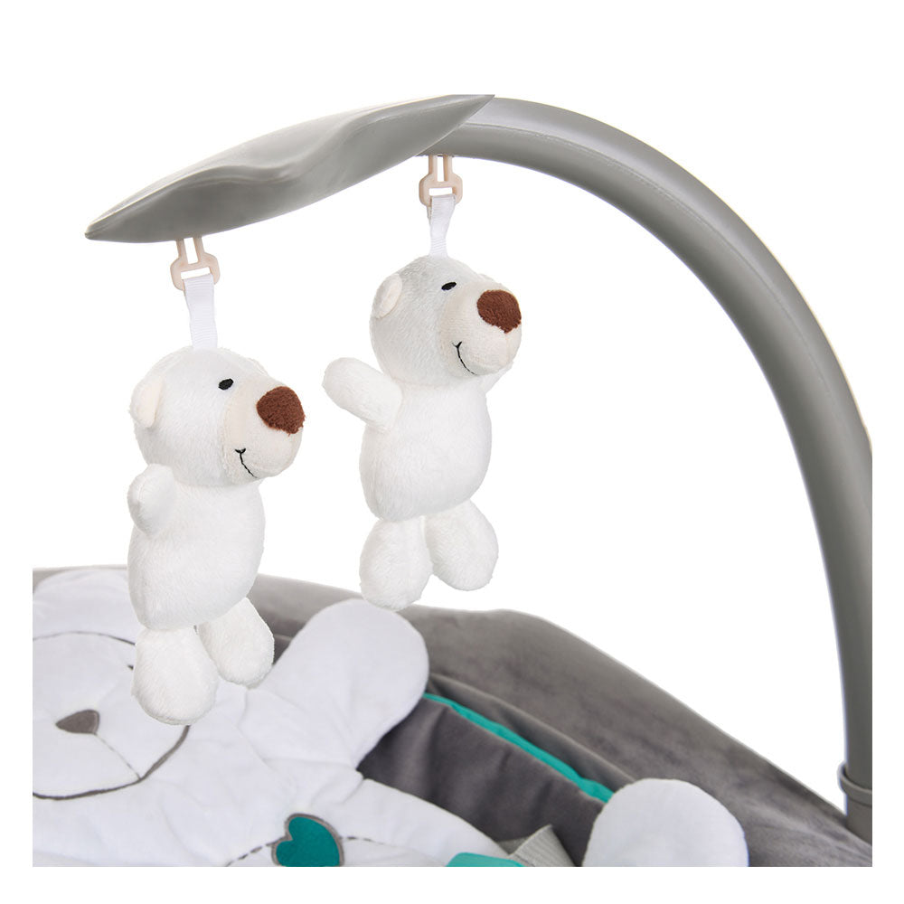 Hauck Leisure Bear Hearts Baby Rocker Grey 63402 - Colorland Toys