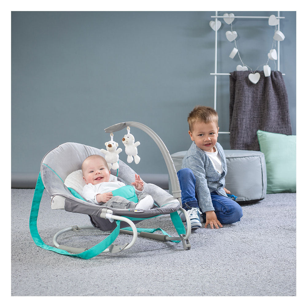 Hauck Leisure Bear Hearts Baby Rocker Grey 63402 - Colorland Toys