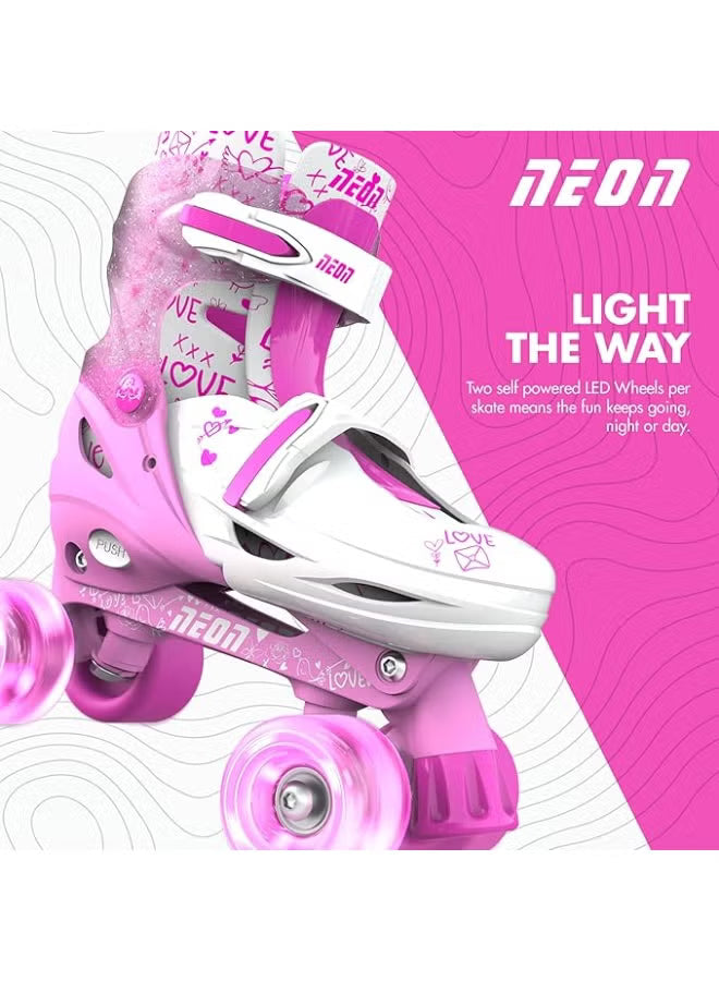 Yvolution Neon Combo Skates Size 12-2 Pink NT09P4 - Colorland Toys