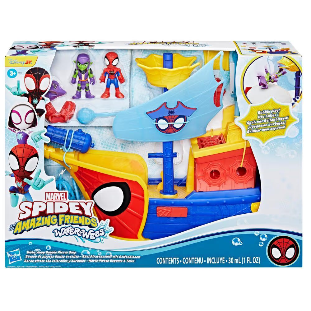 Spidey And His Amazing Friends Webs Ahoy Bubble Ship G0666 - Colorland Toys