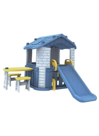 Happy Play House with Slide & Table and Chair Blue CHD-805 - Colorland Toys