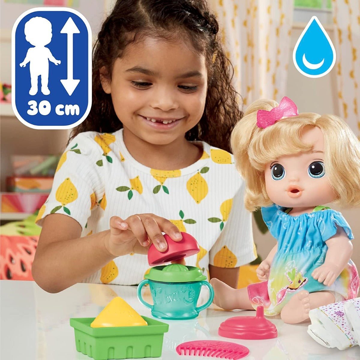 Baby Alive Fruity Sips Baby Doll - Blonde Hair/Blue Eyes F7356 - Colorland Toys