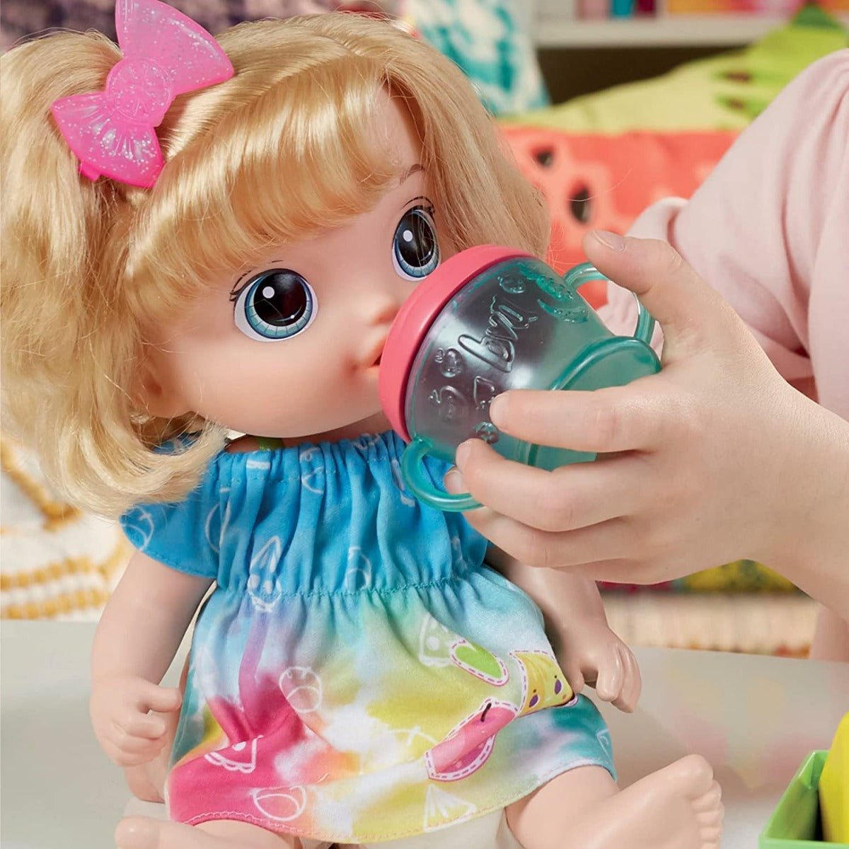Baby Alive Fruity Sips Baby Doll - Blonde Hair/Blue Eyes F7356 - Colorland Toys