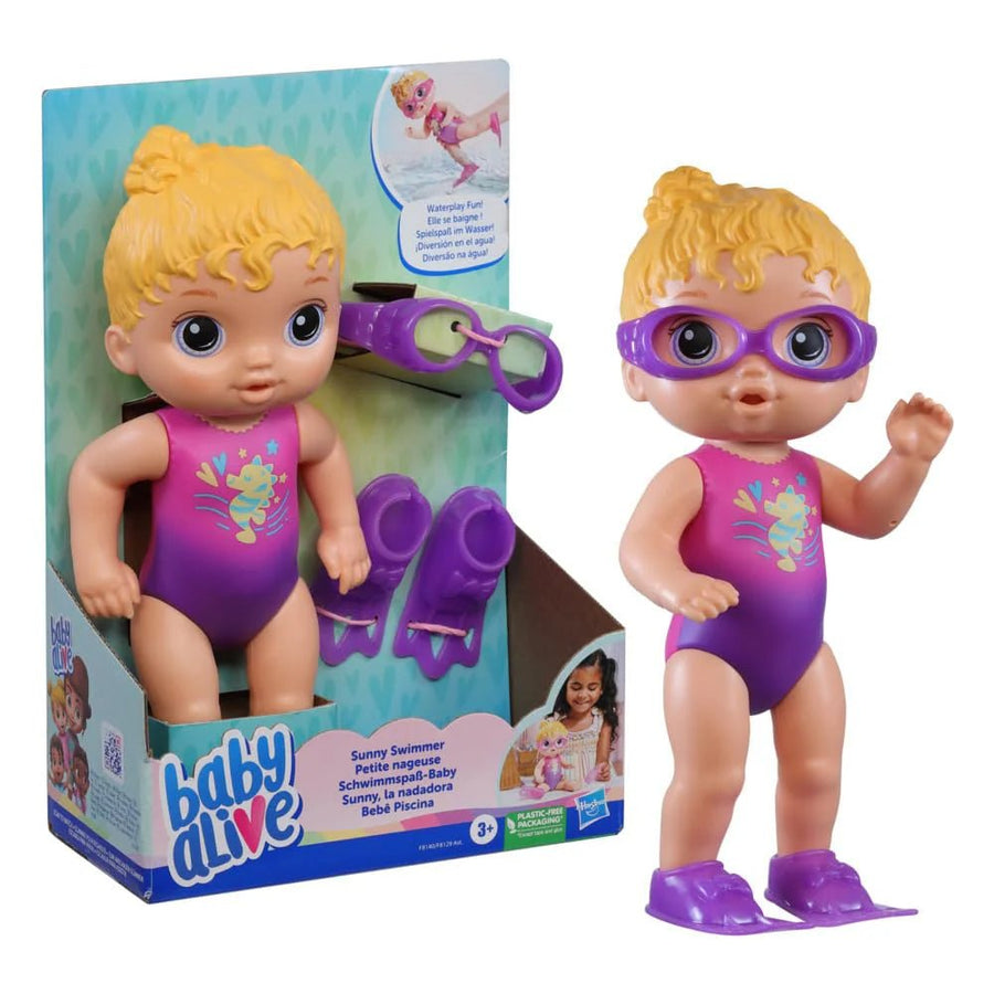 Baby Alive Sunny Swimmer Doll 10inch F8140 — image 1