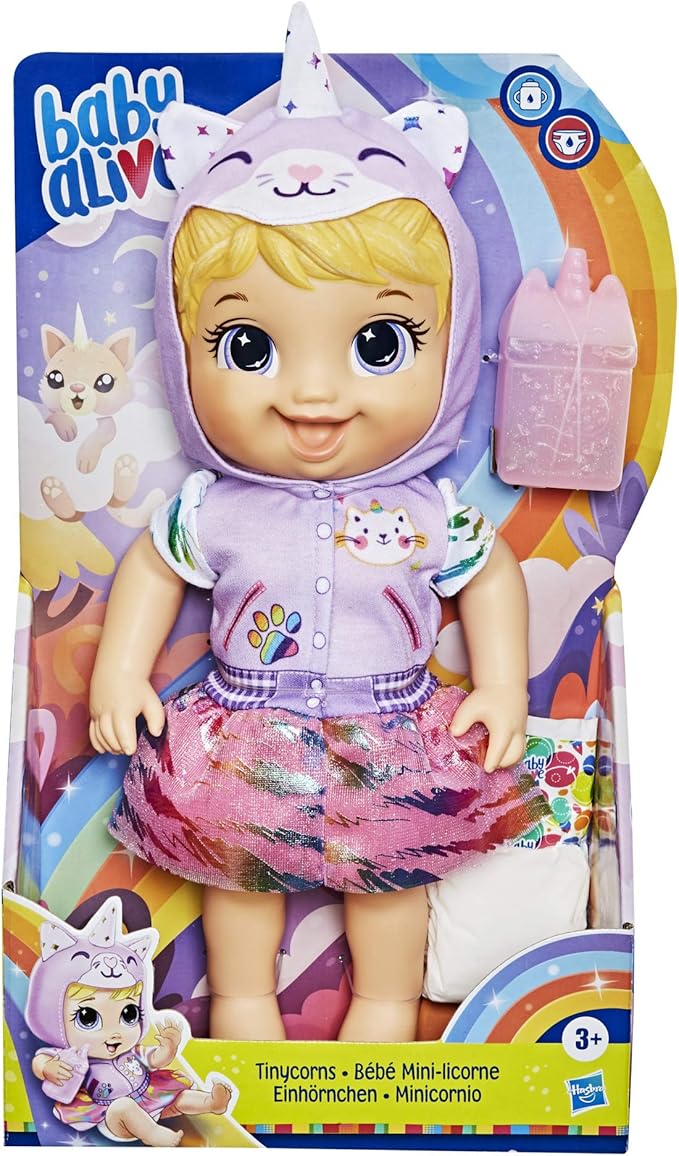 Baby Alive Tinycorns Doll Cat Unicorn E9423 - Colorland Toys