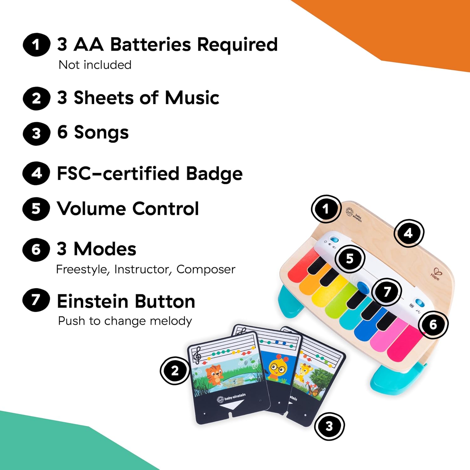 Baby Einstein Piano Musical Toy 11649 - Colorland Toys