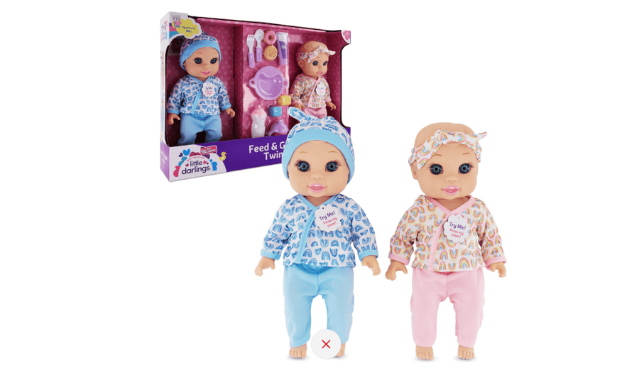 Baby Maziuna Feed & Giggle Twins 12-Inch BM4284 — image 1