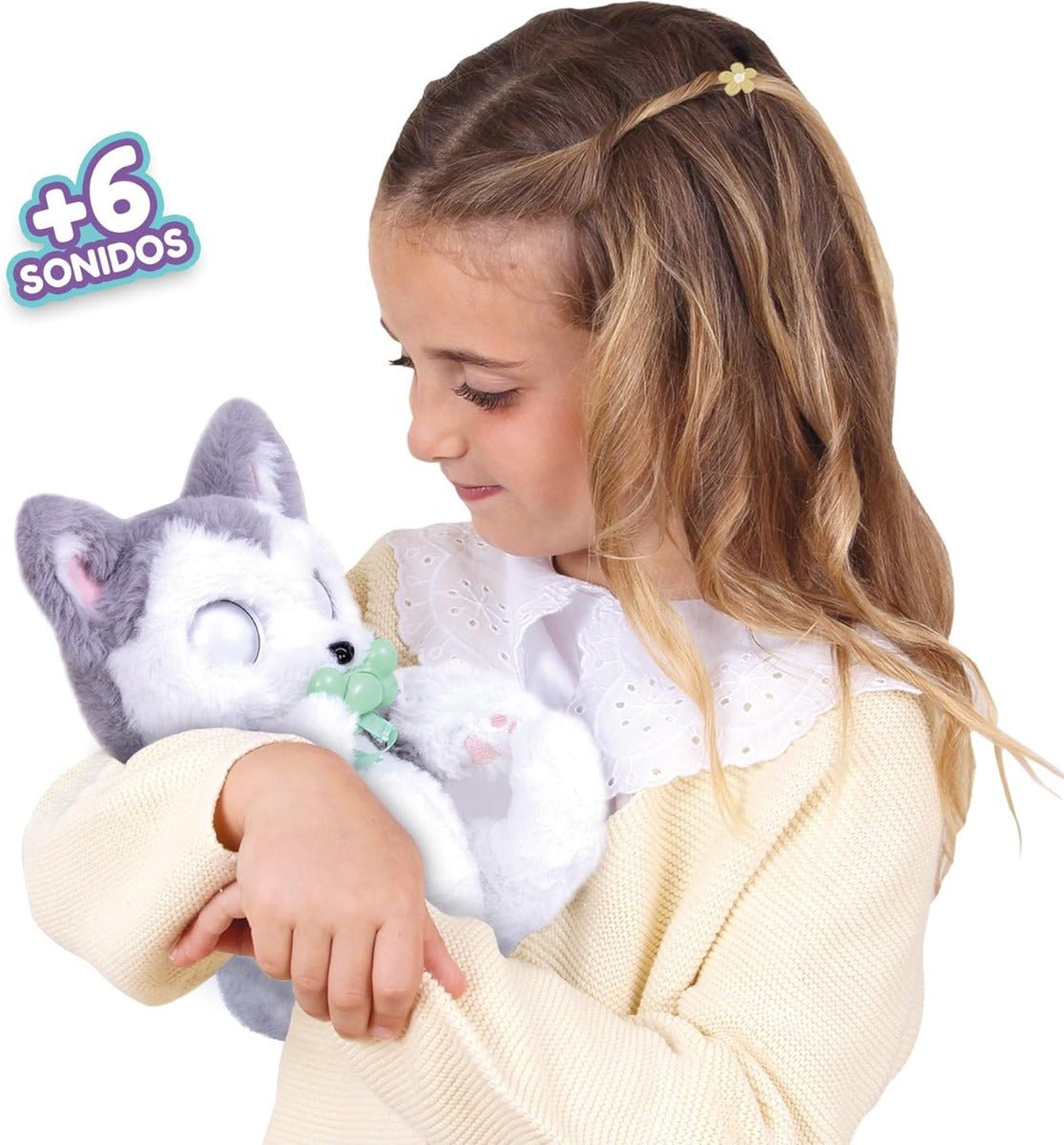 Baby Paws Sleeping Puppies - Husky 917644 - Colorland Toys