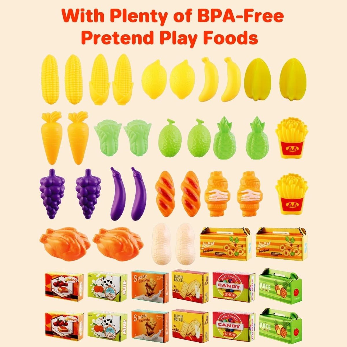 Baby Playhouse Grocery Cart CS168 - Colorland Toys