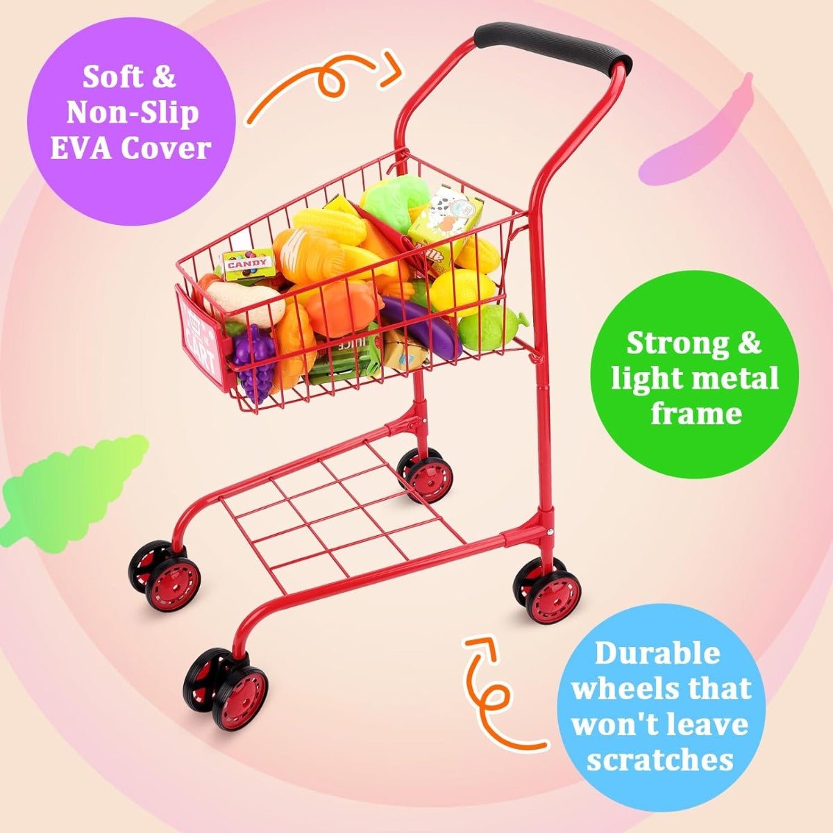 Baby Playhouse Grocery Cart CS168 - Colorland Toys