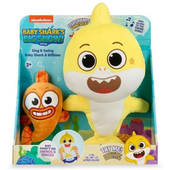 Baby Shark's Big Show Sing & Swing Baby Shark & William Plush 61337 - Colorland Toys