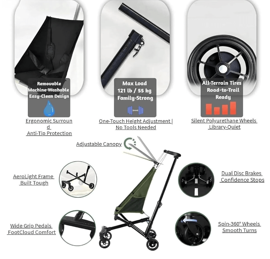 Baby Stroller Green - Colorland Toys